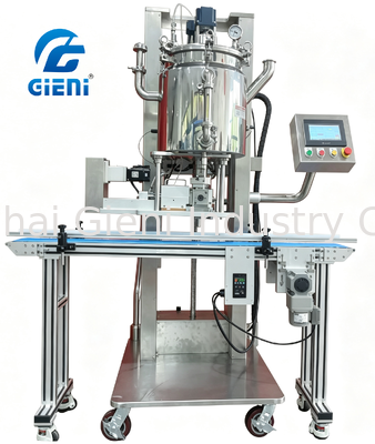เครื่องเติมน้ําร้อนเพื่อสุขภาพด้วยถังสแตนเลส SUS316L ยกขึ้นลงและทําความร้อนเต็มเส้นทางสําหรับการเติมน้ําสําอาง