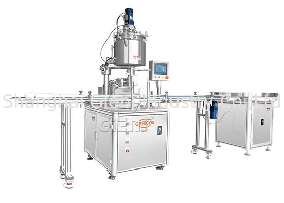 45 ชิ้น / นาที 100 มล. คอนซีลเลอร์ครีมเครื่องบรรจุเครื่องสำอางพร้อมหัวฉีดยก