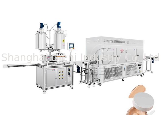 SUS304 เครื่องบรรจุหลอดเครื่องสำอางหมุนเวียน 20P Chilling Cosmetic Cream Filling Machine