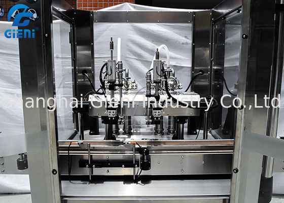 Linear Liquid 2 Nozzles เครื่องบรรจุเครื่องสำอางที่เคลื่อนย้ายได้