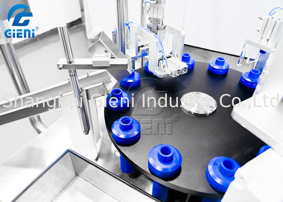 เครื่องบรรจุและปิดฝาแบบโรตารี่กึ่งอัตโนมัติสำหรับมาสคาร่าหรือลิปกลอส