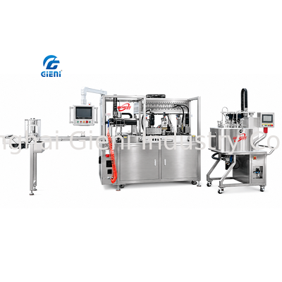 GLU-900 เครื่องเติมลิปสติกแบบเซอร์โว มิตซูบิชิ PLC 900pcs/h สายการผลิตอัตโนมัติ