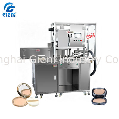 เครื่องอัดแป้งเครื่องสำอาง C-20 พร้อมระบบเก็บฝุ่นในตัวและการรีไซเคิลผงแป้งที่แรงดันสูงสุด 12 ตัน